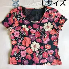 ローラアシュレイ 花柄 半袖Tシャツ L（XL相当）