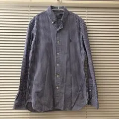 【美品】 ラルフローレン ボタンダウン ストライプシャツ15/38 Mサイズ