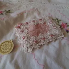 るいす　未使用　ポケットティッシュ　ケース　レース　リボン　LUICE