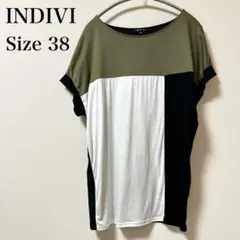 INDIVI インディヴィ ボートネックT カットソー M フレンチスリーブのサムネイル