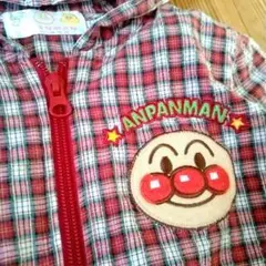 アンパンマン チェック フード付ジャケット 薄手