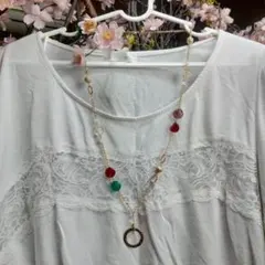 （220）ネックレス＆メガネホルダー アクリルガラス ハンドメイド