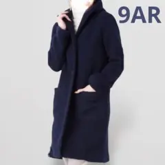 元町ゼラール　フードガウン ロングコート　ネイビー　9号 zelal 9AR