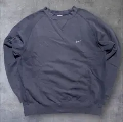 90s 00s OLD NIKE スウェットシャツ　刺繍ロゴ　スウッシュロゴ