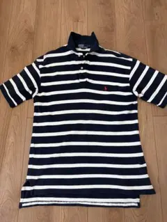 Polo by RALPH LAUREN ポロシャツ ボーダー 紺 Mサイズ