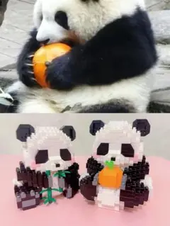 NO51 パンダ組み立てブロック DIYブロック　装飾ギフト誕生日プレゼント