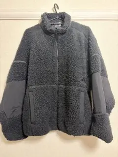 adidas ボアフリースジャケット ブラック フルジップ 防寒