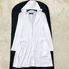 美品✨エムズグレイシー フーディロングカーディガン 38 ホワイトM刺繍