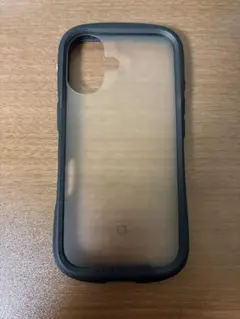 iFace iPhone16 ケース クリア 強化ガラス(ブラック) 半透明