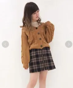 one way モールケーブルショートカーディガン　オフホワイトのサムネイル