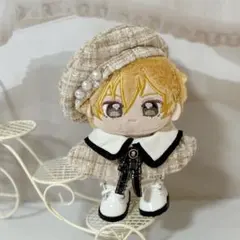 10～12cm ぬい服 ツイード ベージュ ドロワーズ付 いつぬい 4点セット