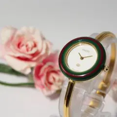 グッチ GUCCI チェンジベゼル バングルウォッチ レディース腕時計 F351
