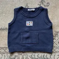 familiar ネイビー ポケット付きベスト