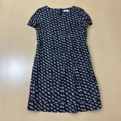 美品 Paul Smith ネイビー ドット柄 半袖ワンピース 40 L