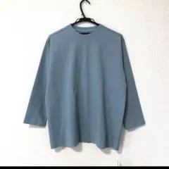 【新品】カットソー オーバーサイズ ライトブルー 後ろスリット　体型隠し　春