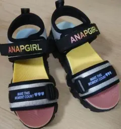 ANAPGIRL サンダル ブラック/イエロー/ピンクのサムネイル