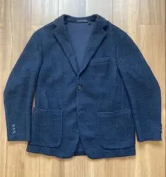 UNIQLO ネイビー ウール混ジャケット