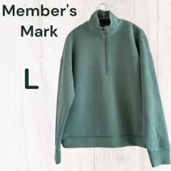 Member's Mark ハイネックトレーナー L グリーン 長袖