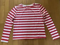 Boo Boo Collection 赤白ストライプ 長袖Tシャツ L