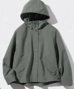 新品 ユニクロ コットンブレンドパーカー Lサイズ グリーン