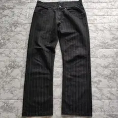 archive black×Gray stripe flare pants