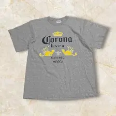 00S Corona コロナビール 企業ロゴ プリント 刺繍タグ Tシャツ XL