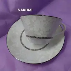 NARUMI ビアンカ カップ＆ソーサー 花柄 プラチナ彩 日本製 匿名配送