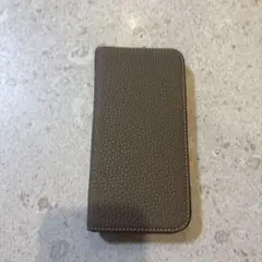 iPhone12 手帳型スマホケース グレー 赤内側