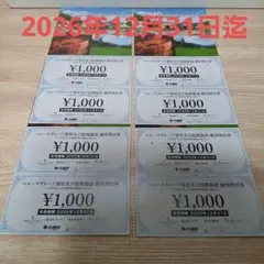 ベルーナグループ運営(提携)施設　優待割引券　8000円分　株主優待　ベルーナのサムネイル