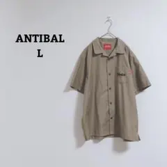 アンティバル　シャツ　羽織　オープンカラー　刺繍　胸ポケット　半袖　Ｌのサムネイル