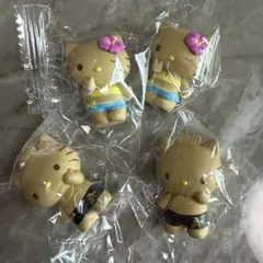 日焼けキティ＆ダニエル フィギュア 4個セット！みんなでバカンス
