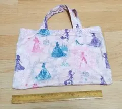 プリンセス柄 レッスンバッグ ブックバッグ　手提げ袋のサムネイル
