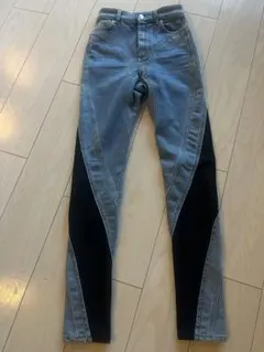 あ*ん様 ミュグレーxコラボ　デニムパンツ　スキニー M～8L】夏でもひんやり。足元に魔法をかけて。接触冷感 UV 魔法の美