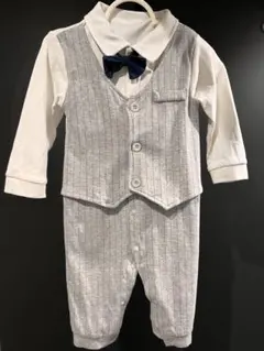 セレモニースーツ グレーとホワイト 80cm
