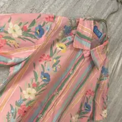 ETRO ペイズリー柄 半袖シャツ Lサイズ 総柄 オープンカラーシャツ 