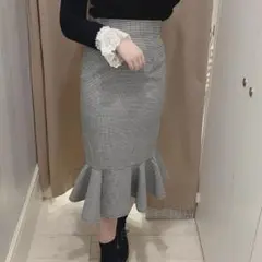 evelyn バックリボンマーメイドスカート