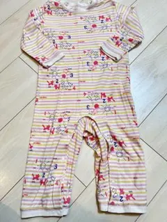 パジャマ　長袖　ロンパース お腹冷えない　90サイズ　寝巻き　つなぎ　女の子