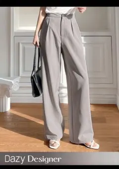 SHEIN Dazy オフィスカジュアルパンツ グレーのサムネイル