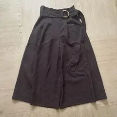 spick&span ベルト付き ガウチョパンツ ダークグレー