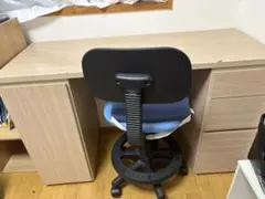 発送❌直接取引のみ。ナチュラル木製デスク 引き出し付き 回転チェア