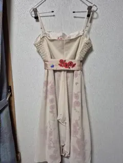 フローラル刺繍 Aライン パーティードレス