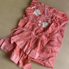 帯揚げ　和装小物　着物　浴衣　コーラルピンク