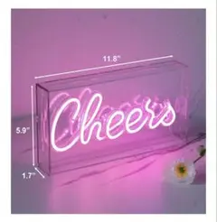 Cheers ネオンライト USB接続　LED ネオンサイン　ピンク
