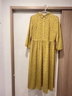 美品！マッキントッシュフィロソフィー　ワンピース　イエロー　七分袖