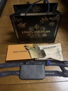 【新品未使用】ヴィトン エクリプス 黒×グレー ポシェット クレ モノグラム