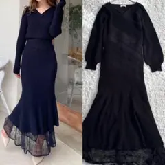 リゼクシー RESEXXY カシュクールマーメイドニットワンピース