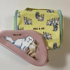 【美品・未使用】PAUL & JOE（ポール & ジョー）猫柄ポーチ 2点セット