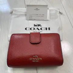 2026年最新】coach 財布 二つ折り レッドの人気アイテム - メルカリ