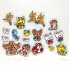 正規品　ぷくぷくジュエリーシール　おすそ分け　内藤ルネ　アニマル