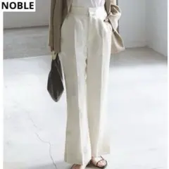 【NOBLE】　サテンサイドダブルスリットパンツ　スラックス　34 日本製